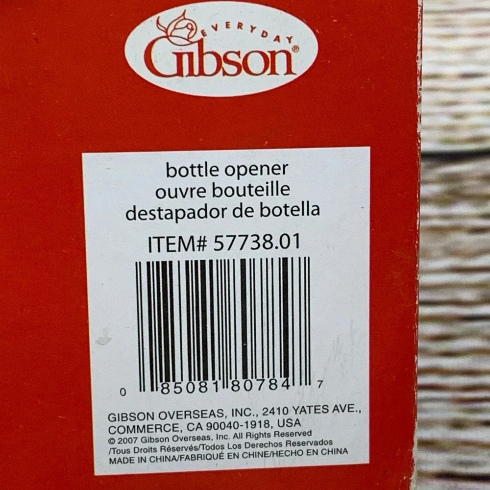 Coca Cola Contour Bottle Opener Red‎ Handle Gibson Everyday Barware On Card